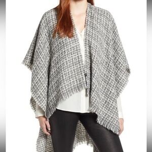 Metallic Tweed Ruana ECHO